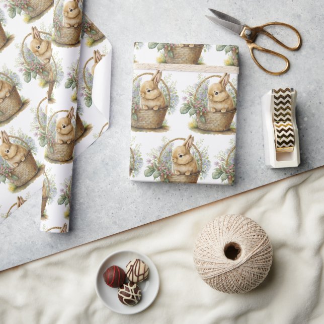 Watercolor Bunny  Wrapping Paper (Crafts)