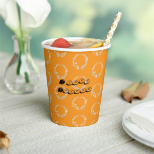 Watercolor Bunny Wreath Easter Party Paper Cups