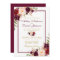 Watercolor Burgundy Floral Gold Wedding Invite BF
