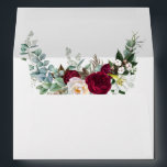 Watercolor Burgundy Floral Greenery Wedding White Envelope<br><div class="desc">Elegant Watercolor Burgundy Marsala Floral Greenery Wedding Invitation Envelope includes peonies,  eucalyptus leaves and other beautiful greenery.</div>