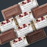 Watercolor Burgundy Floral Love Is Sweet Wedding Hershey's Miniatures<br><div class="desc">Modern Elegant Calligraphy Script Watercolor Burgundy Floral Wedding Love is Sweet Chocolate Candy Bars include burgundy roses,  pink roses,  red roses and botanical greenery.</div>