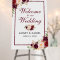 Watercolor Burgundy Floral Wedding Welcome