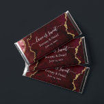 Watercolor Burgundy Marble Geode Love Is Sweet Hershey Bar Favors<br><div class="desc">Elegant Watercolor Burgundy and Gold Marble Agate Geode Chocolate Candy Bar Wedding Favors. Modern Calligraphy Script Love Is Sweet with Bride & Groom Names and Date.</div>