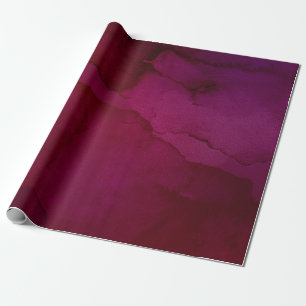 Watercolor Burgundy Plum Swash Wrapping Paper