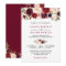 Watercolor Burgundy Red Floral Rustic Boho Wedding