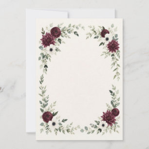 Watercolor Burgundy Save the Date
