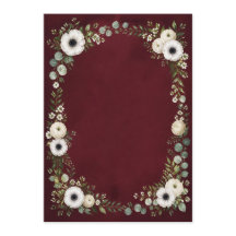 Watercolor Burgundy Wedding Program