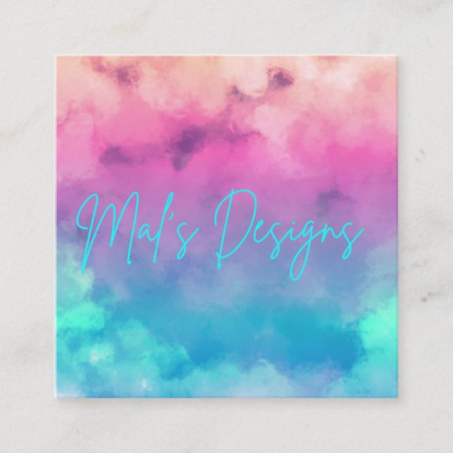 Watercolor Business Card (Front)