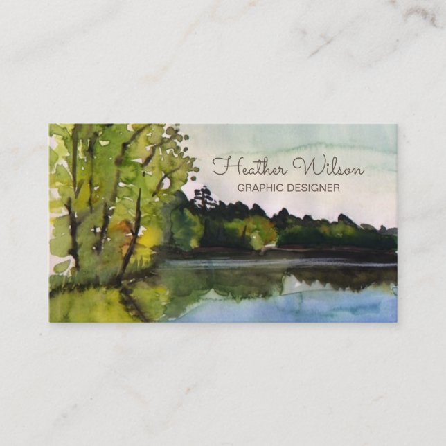 Watercolor Business Card (Front)
