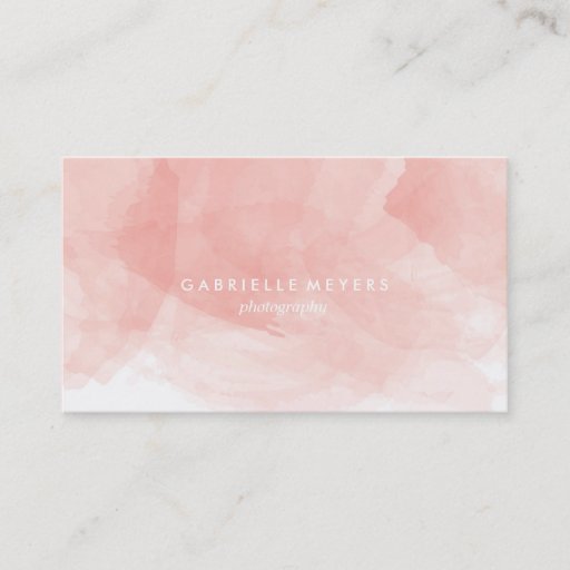 Customizable Watercolor Business Card
