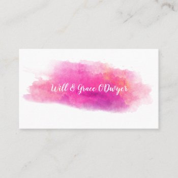 Watercolor Business Card by byDania at Zazzle
