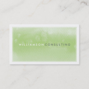 WATERCOLOR BUSINESS CARD :: modern trendy green