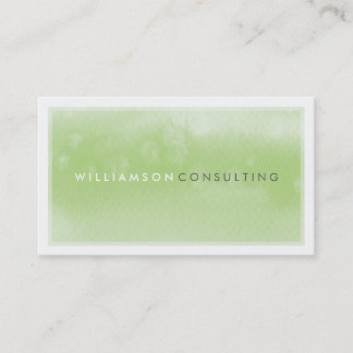 WATERCOLOR BUSINESS CARD :: modern trendy green