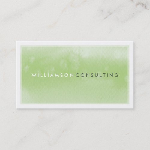 WATERCOLOR BUSINESS CARD :: modern trendy green