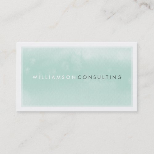 WATERCOLOR BUSINESS CARD :: modern trendy mint
