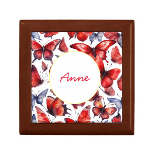 Watercolor butterflies art gift box