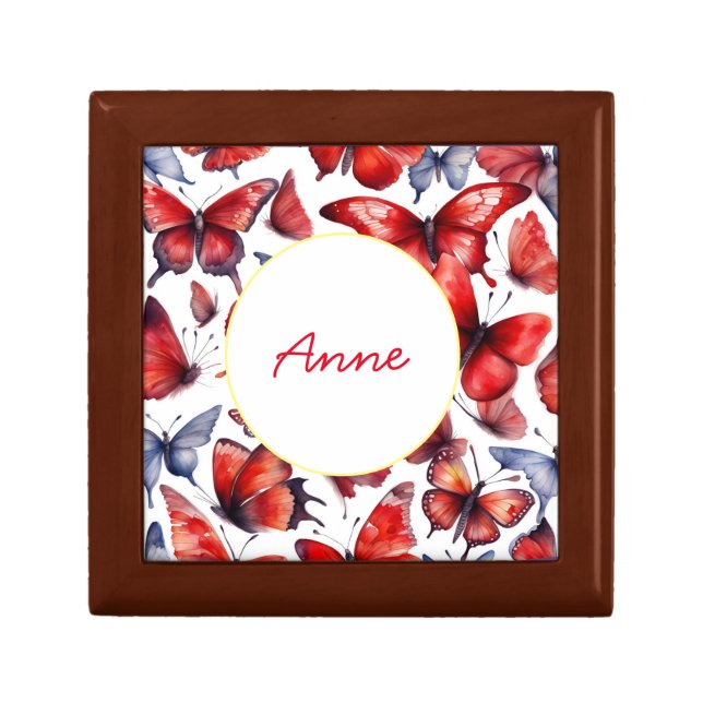 Watercolor butterflies art  gift box (Front)