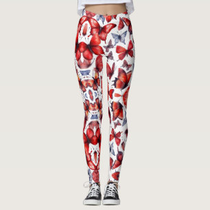 Watercolor butterflies art leggings