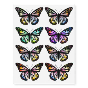 Watercolor Butterflies Colorful and Beautiful Temporary Tattoos
