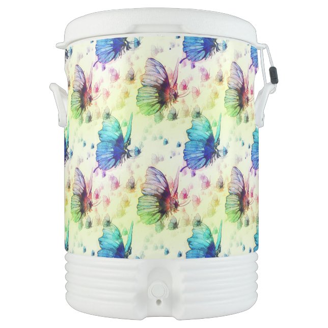 Watercolor Butterflies Cooler (Front)