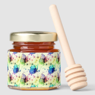 Watercolor Butterflies Honey Jar Favors