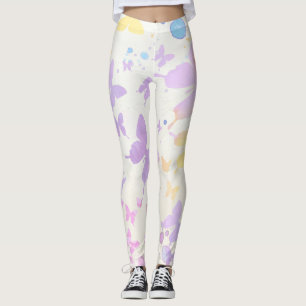 Watercolor butterflies leggings