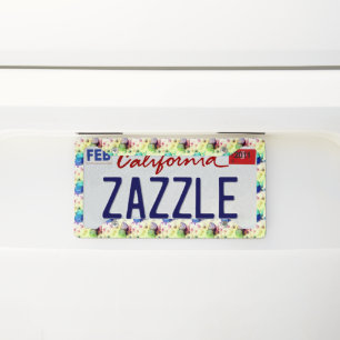 Watercolor Butterflies License Plate Frame