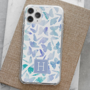Watercolor Butterflies Monogrammed iPhone 15 Pro Max Case
