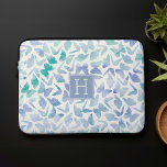 Watercolor Butterflies Monogrammed Laptop Sleeve<br><div class="desc">Sweet watercolor butterflies pattern in beautiful blue and green hues. Personalize it with your name,  monogram,  or any text of your choice.</div>