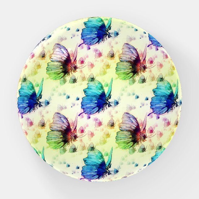 Watercolor Butterflies Paperweight (Front)