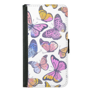 Watercolor Butterflies: Pastel Vintage Pattern. Samsung Galaxy S5 Wallet Case