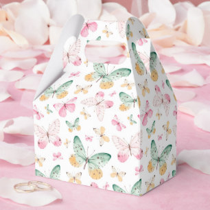 Watercolor Butterflies Pattern Favor Boxes