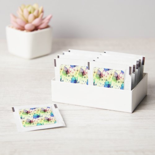 Watercolor Butterflies Sanitizing Wipes Hand Sanitizer Packet