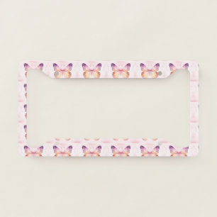 Watercolor Butterfly Art License Plate Frame