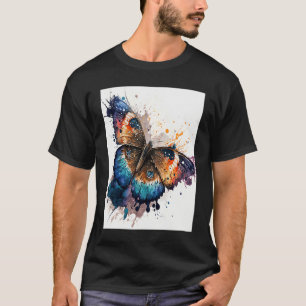 Watercolor Butterfly Beautiful Colorful T-Shirt