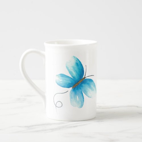 Watercolor Butterfly Bone China Mug