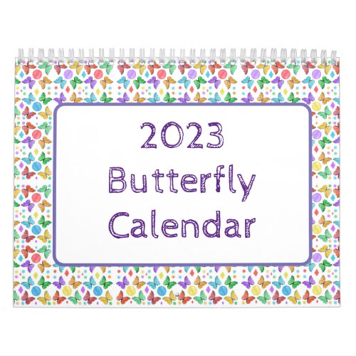 Watercolor Butterfly Calendar