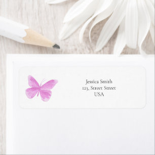 Watercolor Butterfly Label