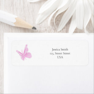 Watercolor Butterfly  Label