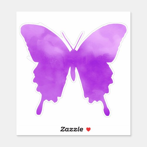 Watercolor Butterfly _ Lavender and Violet Sticker