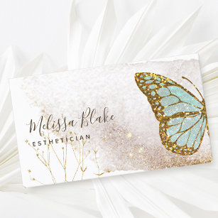 watercolor butterfly logo business card