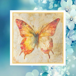 Watercolor Butterfly Napkins