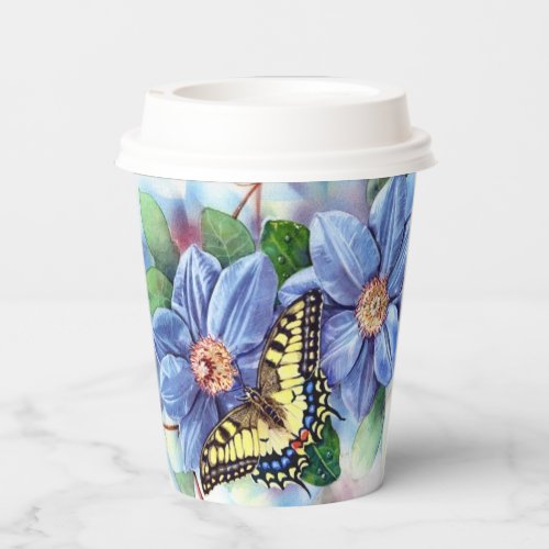Watercolor Butterfly Paper Cup