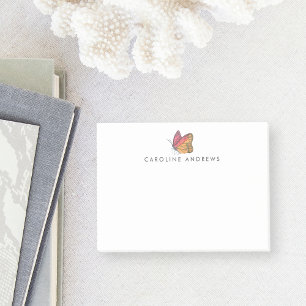 Watercolor Butterfly Personalized Post-it Notes