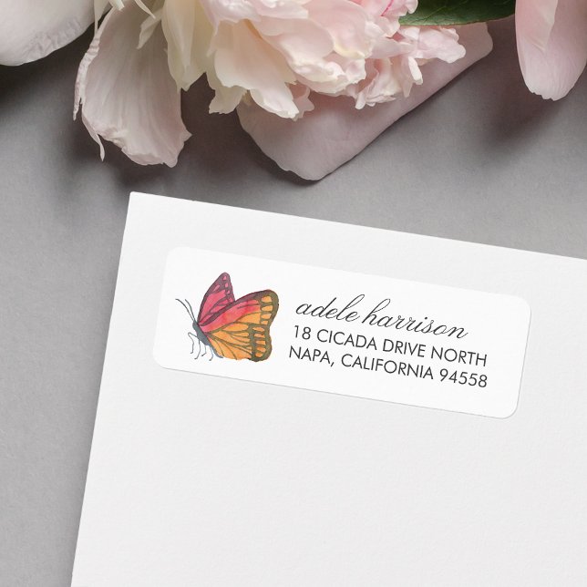 Watercolor Butterfly Red Label (Creator Uploaded)