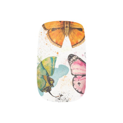 Watercolor Butterfly Seamless Delicate Pattern Minx Nail Art