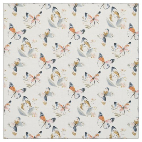Watercolor Butterfly Seamless Pattern Fabric