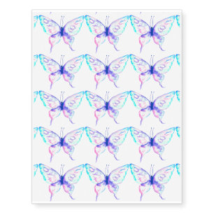 Watercolor butterfly temporary tattoo