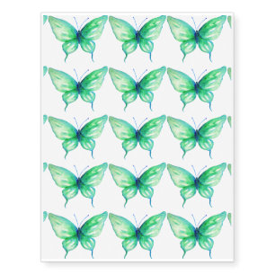 Watercolor butterfly temporary tattoo