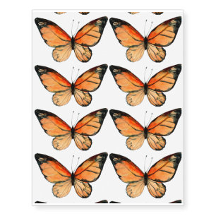 Watercolor butterfly temporary tattoo